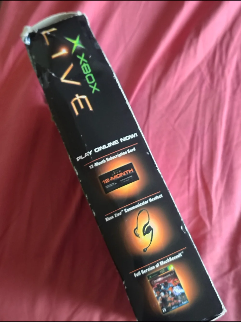 Microsoft Xbox Live Box Back - Black & Green Accents